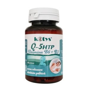 Q-5HTP cu vitaminele B6 si B3, 60 cps Kotys
