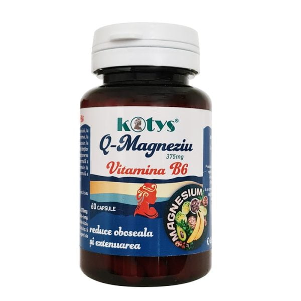 Q-Magneziu 375mg cu Vitamina B6, 60cps Kotys